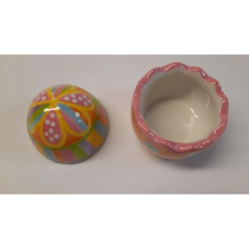 Hermitage Pottery Easter Chic Candle Holders w/ Candles Yankee Candle Tea Light
